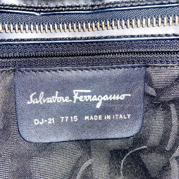 Authentic Salvatore Ferragamo Black Shoulder Bag - Picture 14 of 16